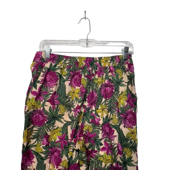 NWOT H&M Tropical Floral lounge work Pants sz 8 - Picture 3 of 14